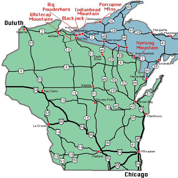 Upper Peninsula Downhill Ski Areas